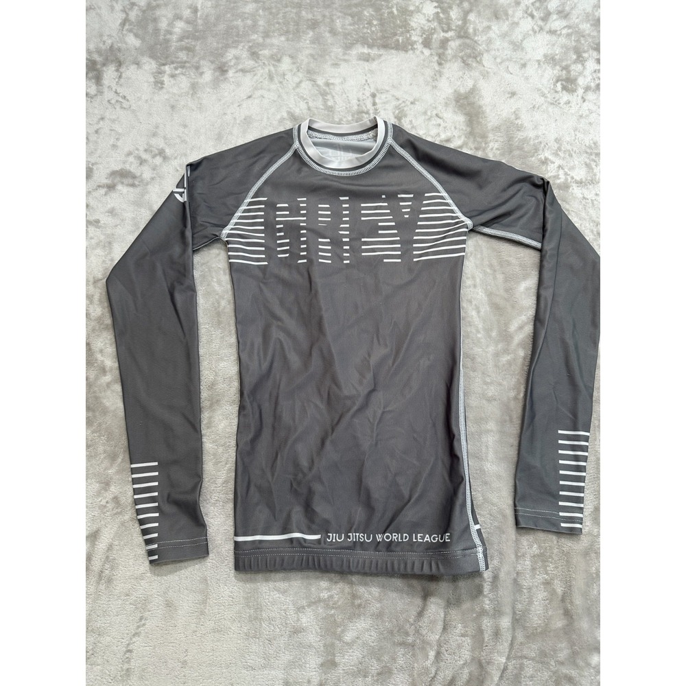 Rash Guard‎ Kids Size Large Gray Long Sleeve Rashguard JJWL Grey Belt